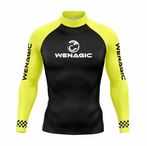 T-shirt à manches longues pour homme - Séchage rapide - Protection UPF 50+ - Compression - Pour la natation, le surf et la plage, 6, X-Small