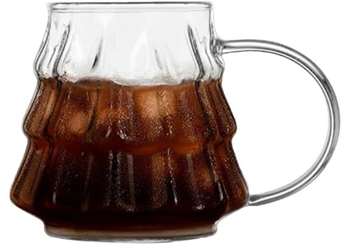 Zasdvn Christmas Tree Glass Mug, Christmas Coffee Mug Cute Christmas Tree Mugs, Glass Milk Cup, Christmas Tree Coffee Mugs, Glass Coffee Mug Tea Cup Milk Cup, Christmas Mug Christmas Tree Design