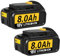 2 Packs 8.0Ah Replacement for Dewalt Battery Compatible with Dewalt Battery 18v DCB184 DCB200 DCB180 DCB181 DCB182 DCB201 DCB200-2