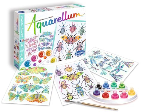 Sentosphère – Aquarellum Grand Format - Insectarium - Kit peinture - Peinture Aquarellum Magique - Enfants - 3 tableaux sertis 32.5 x 25 cm - Fabriqué en France - 6402