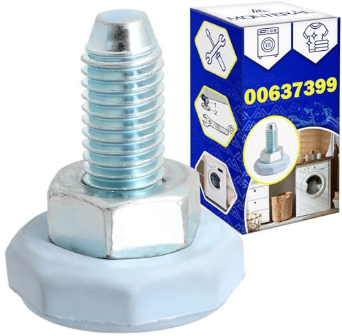 Pie de Goma para Lavadora Diámetro Base Ø 27 mm Altura 36 mm Rosca M10 con Código Original 00637399 para Bosch para Balay para Constructa para Siemens para Neff - MONTERAL