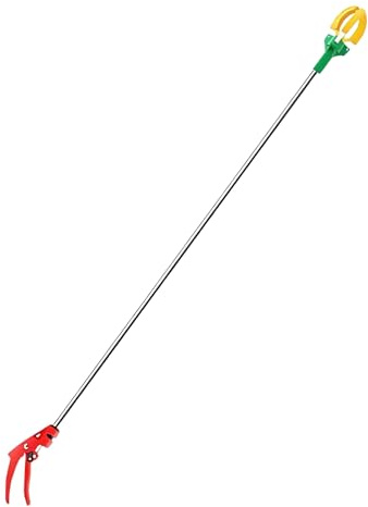 Obstpflücker - Apfelpflücker, 100cm Obstsammler - Höhenverstellbarer Fruchtpflücker mit Astschneider, Nylonkorb für Zitrus, Birnen, Kirschen, ideal für Gartenarbeit und Hausobstbäume