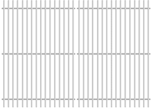 GFTIME Edelstahl Grillrost 44,4 × 30cm, Grillroste Set 2 Stück, Massiver 7mm Ersatz Grillrost für Enders Kansas 3, Campingaz, Broilking, Rösle Videro G3, Napoleon, Charbroil GasGrills