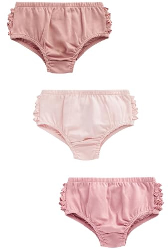 NEXT Baby Mädchen Unterhosen aus 100% Baumwolle, 3er-Pack Rosa Numeric_56-Numeric_62