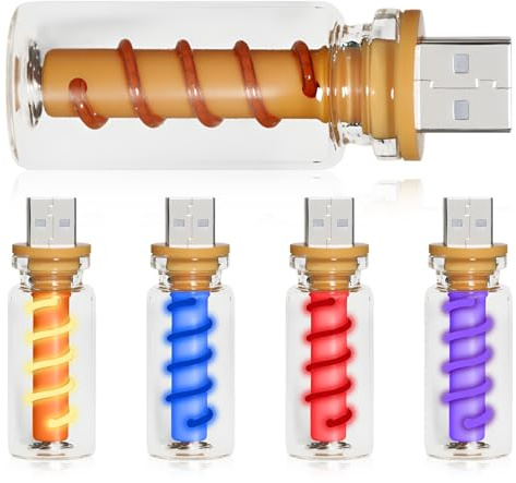 4 unidades de luz nocturna LED USB, mini luz LED para coche, regulable, lámpara USB con táctil, luz retro USB para coche, luz nocturna de cristal transparente, luz blanca cálida, rojo, azul, violeta