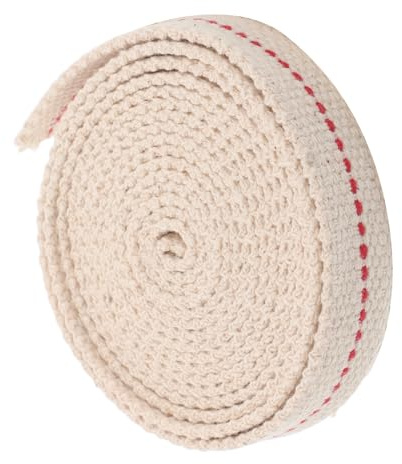 JECOMPRIS 1 Mèche Beige Plate Pièce, Coton en Lampe à Pétrole | Découpe Facile, Combustion Régulière, Ajustement, Remplacement Simple pour Lanternes et Lampes