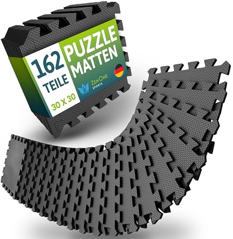 ZenOne Sports® Bodenschutzmatte Fitness I Puzzlematte Boden - 30x30x1cm I Individuell verlegbare Trainingsmatte für dein Home Gym I Robuste Bodenmatte für Sportgeräte, Schaumstoffmatte