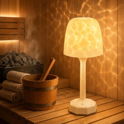 XYDDXBS Sauna Lampe LED kabellos, 16 RGB-Farben mit Farbwechsel – 2-in-1 | Wellness Lampe mit Wasserwellen-Effekt, IP55, dimmbar, USB-C-Akku & Fernbedienung für Bad, Dusche, Spa & Schlafzimmer