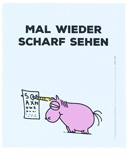 Brillenputztuch - Einhorn Mal wieder scharf sehen 15x18cm