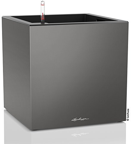 Lechuza Kit komplett für Garten, grau metallic, 40 x 40 x 40 cm