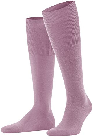 Falke Airport M Kh lana cotone al ginocchio tinta unita 1 paio, Calzini lunghi Uomo, Rosa Light 8276, 43-44