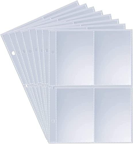 Mdeper 400 Pockets Card Sleeve 50 Pages Trading Card Binder Waterproof Card Collector Album for Baseball Football Cards, Sport Cards, Game Cards