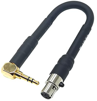 WJSTN 3,5 mm a Mini XLR Adattatore 1/8 TRS Maschio a 3 pin Mini-XLR Femmina Audio Doppio Canale Cavo di Equilibrio