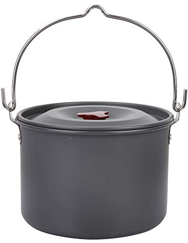 yaogohua Hanging Pot Camping Pot Cookware, Portable Single Cooking Pot for Outdoor Camping Hiking Picnic Cooking