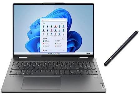 Lenovo Yoga 7i 16 WUXGA 2 in 1 Touchscreen Laptop | Intel Core i7-1335U Processor | Intel Iris Xe| 16GB RAM DDR5| 1024GB SSD |Backlit| Fingerprint | Windows 11 Home | Bundle with Stylus Pen, Gray