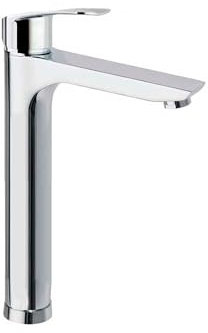 Ramon Soler - Grifo Monomando Alto para Lavabo, Ahorro de Agua con Sistema S2, Acabado Cromado, Diseño Moderno, Serie New Fly