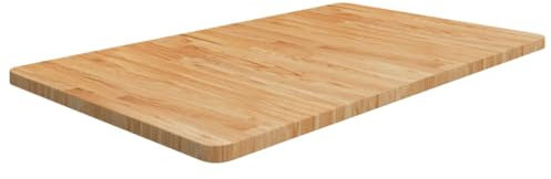 vidaXL Waschtischplatte Hellbraun 100x60x2,5 cm Massivholz Behandelt, Tischplatte, Ersatzplatte Bad, Ersatztischplatte, Badezimmer Ersatzplatte