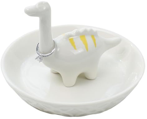 HOME SMILE Niedlicher Dinosaurier-Ringhalter für Schmuck, Weihnachten, Erntedankfest, Geburtstag, Geschenke für Frauen und Mädchen