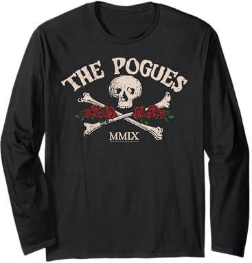 The Pogues Skull MMIX Music Band by Rock Off Long Sleeve T-Shirt