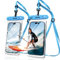 Mojimdo Excelente 8,00'' Plus Funda Impermeable Móvil, Funda Acuatica Movil IPX8/30M Tacto Sensible, Bolsa para Móvil Agua Compatibilidad para iPhone/Xiaomi (Azul+Azul)