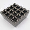Metall-Aschenbecher für Zigaretten und Zigarren, winddichter Aschenbecher für Zuhause, Hotel, Garten und Schreibtisch, 1 Stück (Gun Black, Medium 16 Loch)