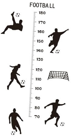 Gralara Wandaufkleber für Kinder, Wachstums Und Messlatte, Wandaufkleber, Fußball, Sport, Motto