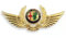 Auto Emblem Logo Aufkleber für Alfa Romeo GT,Metall Emblem Front Motorhaube Auto Frontkennzeichen Kofferraum Lenkrad Logo Rostfrei Langlebiges Auto Zubehör,Wing Type × 1 pc