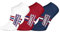 New York Giants 3pk Sneaker Socks - WHT/RED/DBL - 43/46