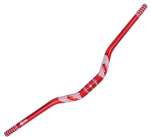 FIFTY-FIFTY MTB Lenker 31,8 Riser, Aluminiumlegierung Fahrradlenker, Mountainbike lenker 31,8mm Durchmesser 780mm Breit (Rot, 50mm Rise)