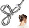 Mabor Bow Claw Clips for Women Black Bow Shaped Hair Clips with Pearl Hair Jaw Clips Metal Hair Claws for Women Girls Strong Hold Vintage Hair Clamps Hair Styling Accessories