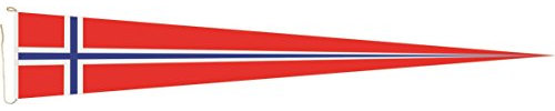 U24 Langwimpel Norwegen Fahne Flagge Wimpel 250 x 40 cm Premiumqualität