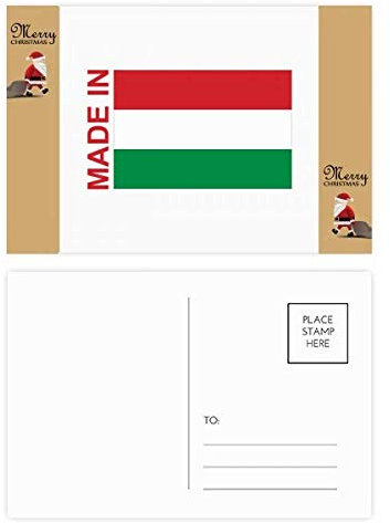 Postkarte mit AufschriftMade in Hungary Country Love Santa Claus, 20 Stück