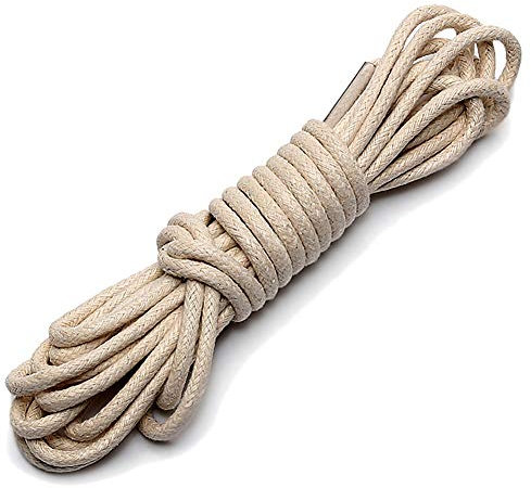 Jamron 2.5mm Gruesa Redondo Cordones de los Zapatos para Zapatillas Botas Zapatos de Vestir 11 Colores Longitud-200 CM Beige