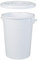 BRB Boccale in plastica da 100 litri con coperchio, ø x H 520/415 x 670 mm, bianco, per uso alimentare