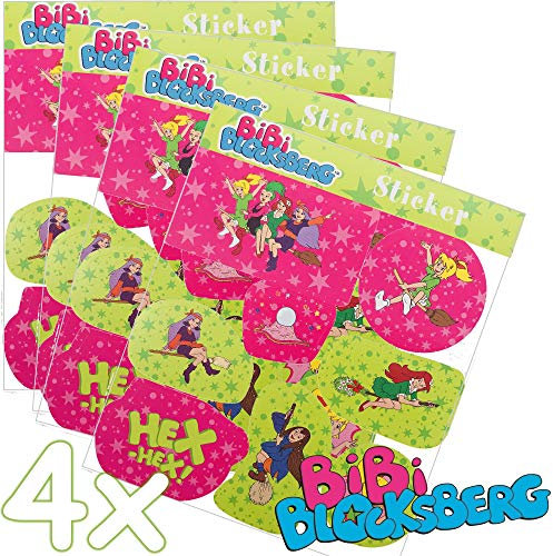 Bibis Basteltipps: 32-teiliges Sticker-Set * BIBI Blocksberg * als Mitgebsel, als Geschenk oder zum Basteln | Aufkleber Bilder Kinder Kindergeburtstag Geburtstag