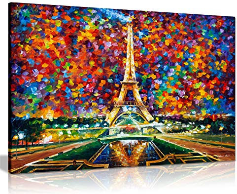 Leonid Afremov Ölgemälde auf Leinwand, abstrakt, für Wohnzimmer, Heimdekoration, Paris of My Dreams, 46x31 cm (18x12in)