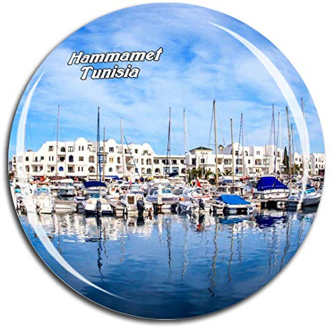 Weekino Hammamet Tunesien Kühlschrankmagnet 3D Kristallglas Touristische Stadtreise City Souvenir Collection Geschenk Starker Kühlschrank Aufkleber