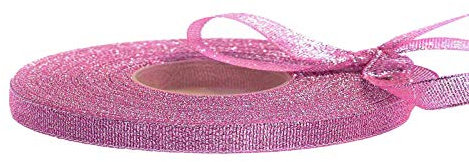 30m edles Dekoband Glitzerband 6mm Geschenkband mit Glitzer, Farbauswahl, Farbe:orchidee