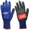 GUARD 5 - Arbeitshandschuhe - 12 Paar/Gr.8 (M) - Damen & Herren Gartenhandschuhe - blaue Nylon-Handschuhe mit PU-Beschichtung für Bauarbeiten, Mechaniker, Lagerarbeit und Heimwerkerprojekte