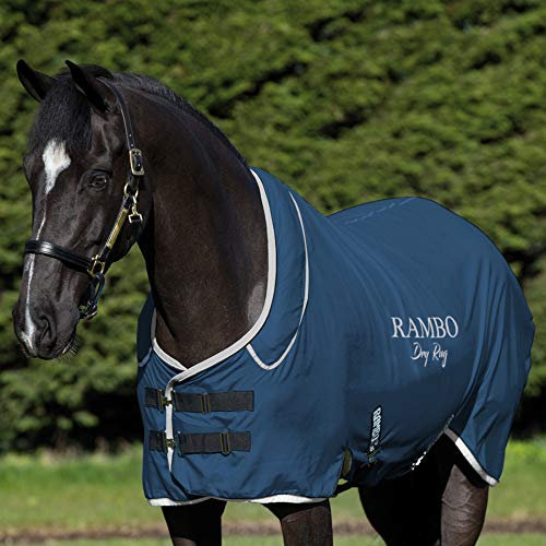 Horseware Rambo Dry Rug Supreme - Navy/Silver: Pferd Decke, Klassisch, Blau, One Size