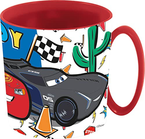 ALMACENESADAN 3123; Taza Cars Race Ready; capacidad 350 ml; producto reutilizable; apto para microondas; libre de BPA