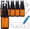 HandsUnity Atomizador Perfume Recargable 5ml-6pz - Ámbar Frasco Perfume Cristal Rellenable - Marrón Mini botella rociadora portátil Perfecto para caminar, viajar, salir de noche y fiestas