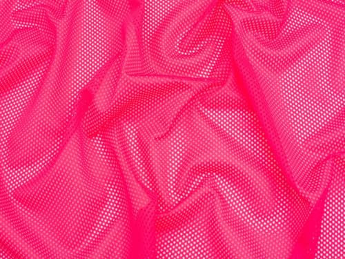 Tissu maille Airtex rose fluo – au mètre