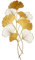Riess Ambiente Elegante Wanddeko Ginkgo 110cm Gold in filigraner Blattform Wanddekoration Wohnaccessoire Ginkgoblatt