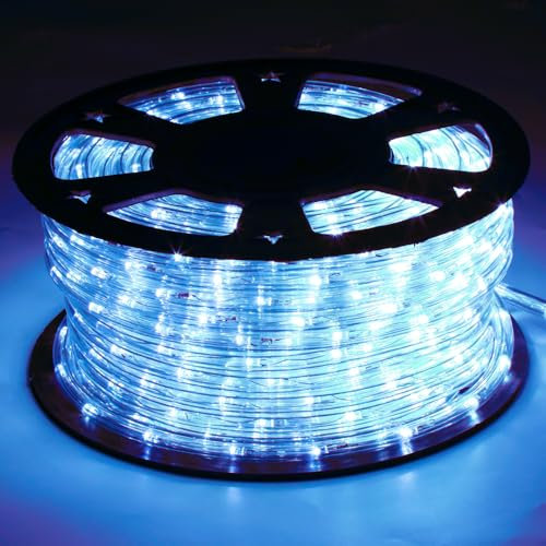 Cecaylie 10m LED Lichtschlauch Lichterschlauch Blau, Wasserdicht Lichtschläuche mit 240 LEDs, Lichterkette für Weihnachten Party, Außen Garten, Innen Dekoration