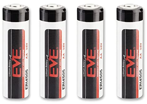 Shop4top 4 batterie EVE ER14505 LS14500 STD AA 3,6 V a bobina LiSOCl2 al litio