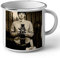 Taza esmaltada Metal Paul McCartney Cliché Antiguo Rara Autorretrato Imagen Retro
