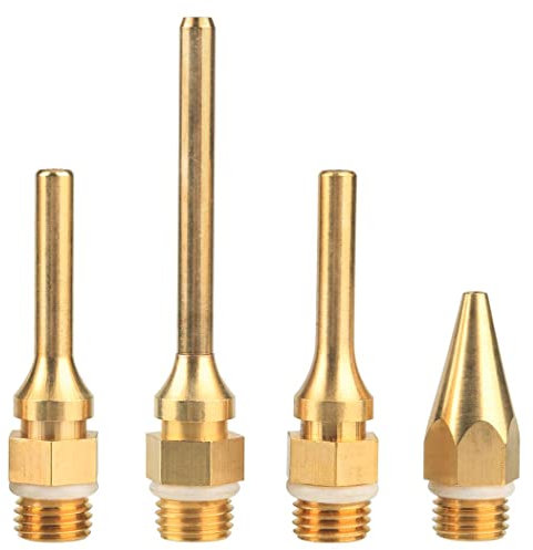 Treki Kit di ugelli per pistola a colla in rame, intercambiabili, diametro filettato, 10,8 mm, adatto per strumenti per pistola a colla a caldo