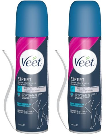VEET - 2 Stück Enthaarungsnebel Spray – für empfindliche Haut – 150 ml