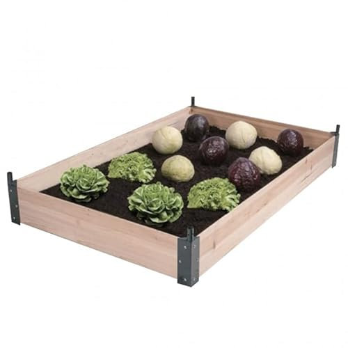 Outiror - Carré Potager avec Mini-Serre + Châssis en Acier - L. 115 cm x l. 80 cm x H. 54 cm (avec Châssis)